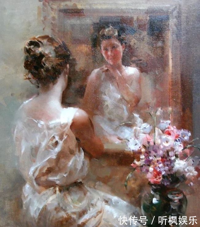 瓦伦西亚$西班牙艺术家尼迪亚笔下的女人,美得像花一样尽情地绽放