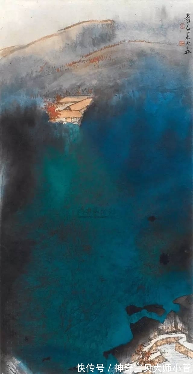 大师@泼彩山水画的最高境界,五百年第一人张大千!