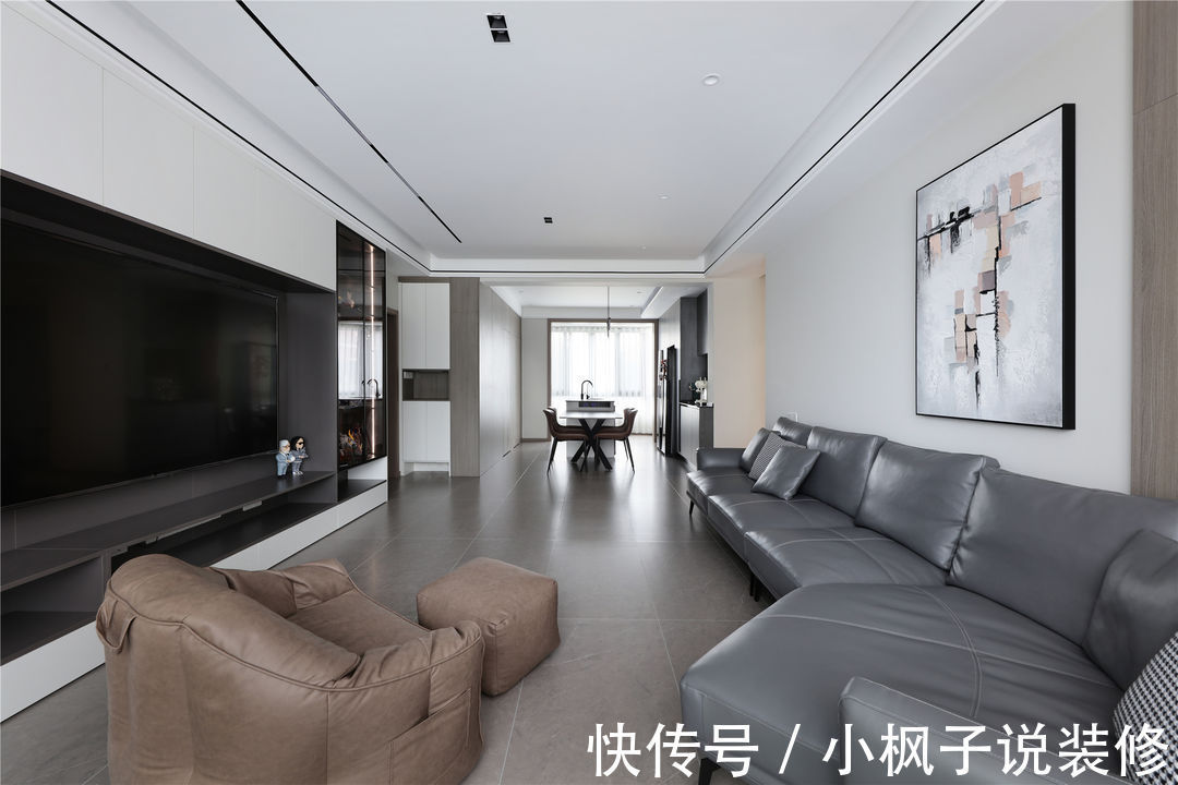 深色|四房里三代人的生活,155㎡简约不花哨,能让家务少一半