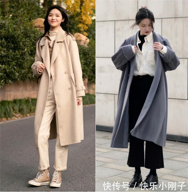 搭配 今年流行不拖沓的高筒裤,搭短靴搭配长大衣,洋气显瘦又很高级