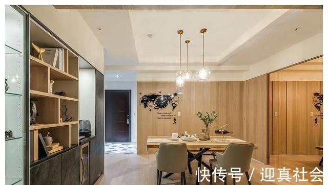 墙面|116㎡三居室，巧用室内门，打造极具灵活开阔感的新家！