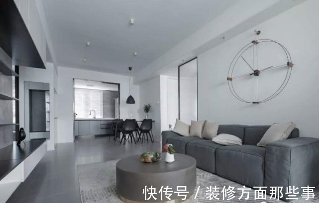 舒适|这个98平空间以黑白灰为主，打造简约时尚又内敛舒适的家