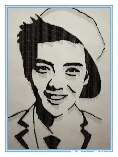 笔芯#美术生用笔芯画鹿晗,本以为在浪费笔芯,看到最后这是本人吗