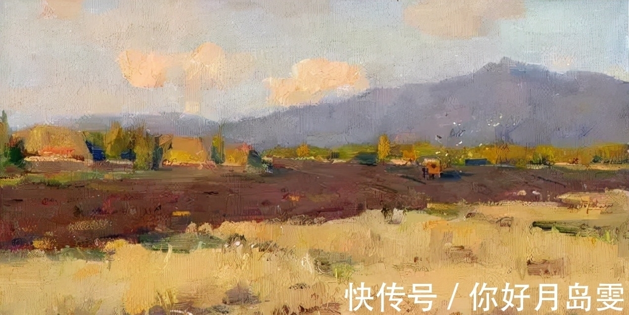 布面油画&著名油画家杨鸣山的风景写生作品，净化心灵！