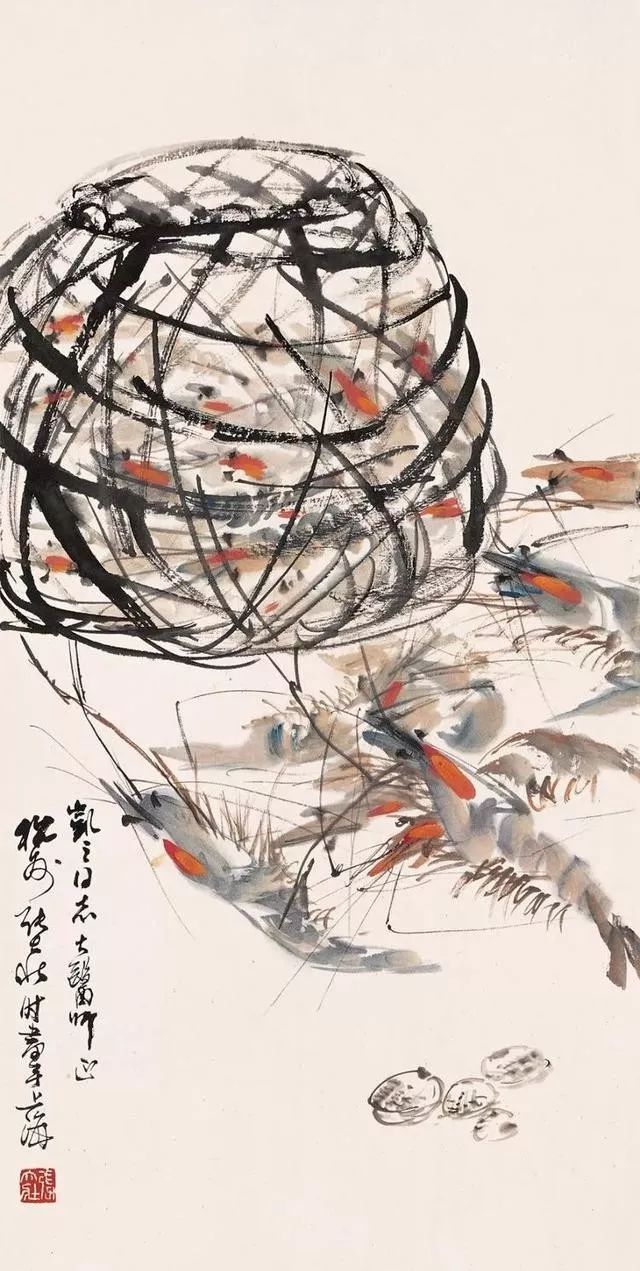 华新罗&张大壮：人淡如菊，以“没骨法”画虾，自创一格