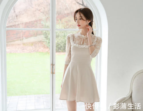 日常穿搭|孙允珠日常穿搭：甜甜芝士田园慵懒可人小洋裙#时尚# #美女#