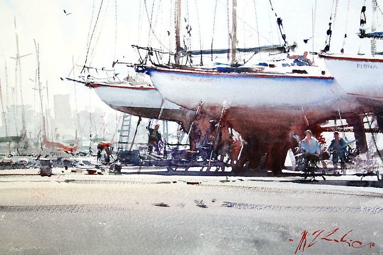 艺术家@雾里看花,澳大利亚水彩艺术家科维奇的作品,很是美!