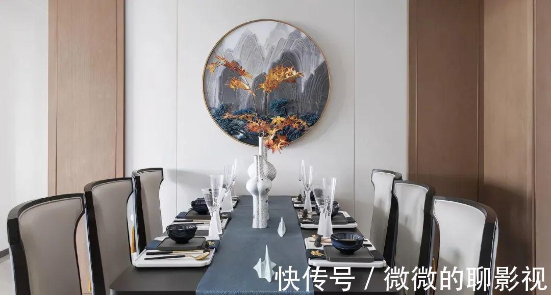 烟灰蓝|125㎡现代中式风新房,全屋烟灰蓝配色,清爽明亮!