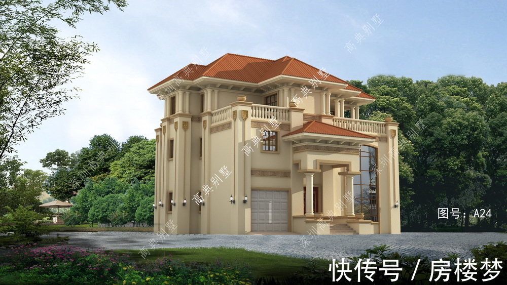 别墅|这款欧式别墅,色彩简约清爽,整体设计感强。