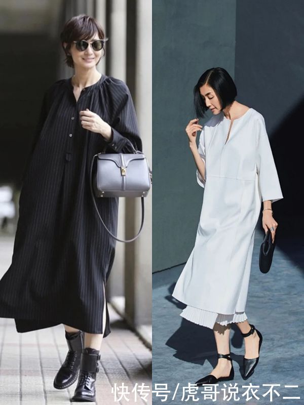 40岁的女人穿裙装不显老，瞧日本女人的开春搭配，优雅又有气质