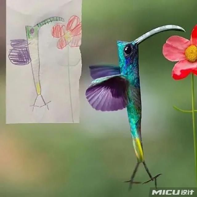 画作|儿子涂鸦画作老爸PS神魔改,引来77万粉丝围观