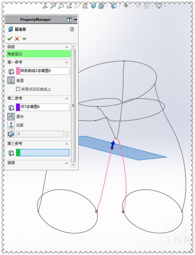 用SolidWorks画一条曲面裤子，此图曲线较多，比较复杂