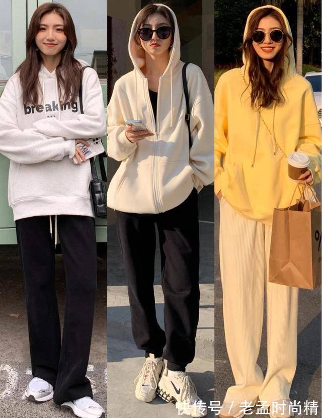 卫衣 适逢春季换新衣,韩系休闲风穿搭很吃香,拉链卫衣遮肉瘦身超显嫩