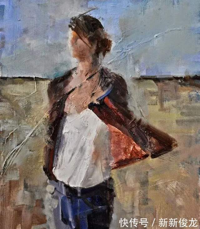 画家@她以生动、动感和现代的笔触,描绘画面