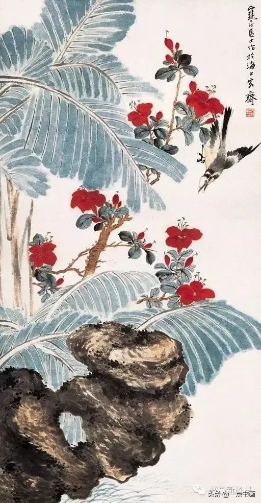 花鸟画@江寒汀 笔下的飞鸟30幅,不愧当代海派花鸟画第一人