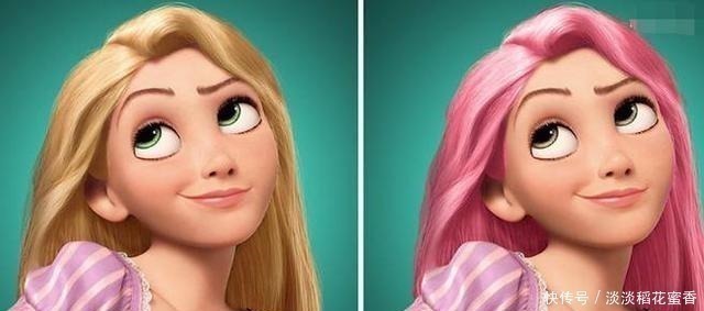 贝儿公主 盘点迪士尼公主染发后的样子,乐佩依然美丽,贝儿居然被嫌弃了!