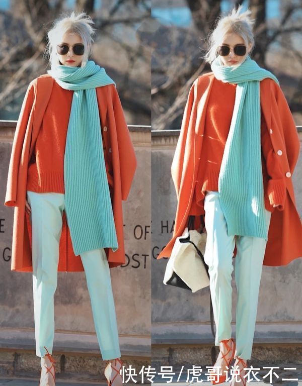 穿衣关键在配色，这位人气博主的彩色系搭配思路，跟着学美炸了