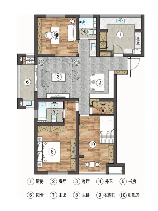 进餐者|123平简约风四居室如清风拂面,舒适清爽