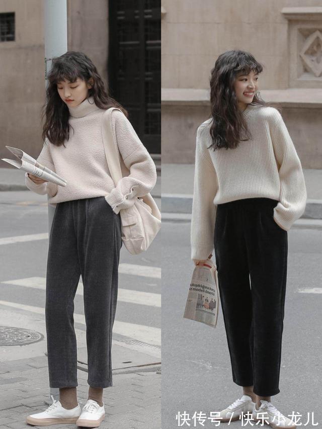 长裤 很适合冬天的搭配:长裤搭配平底鞋,显高舒适,真好看