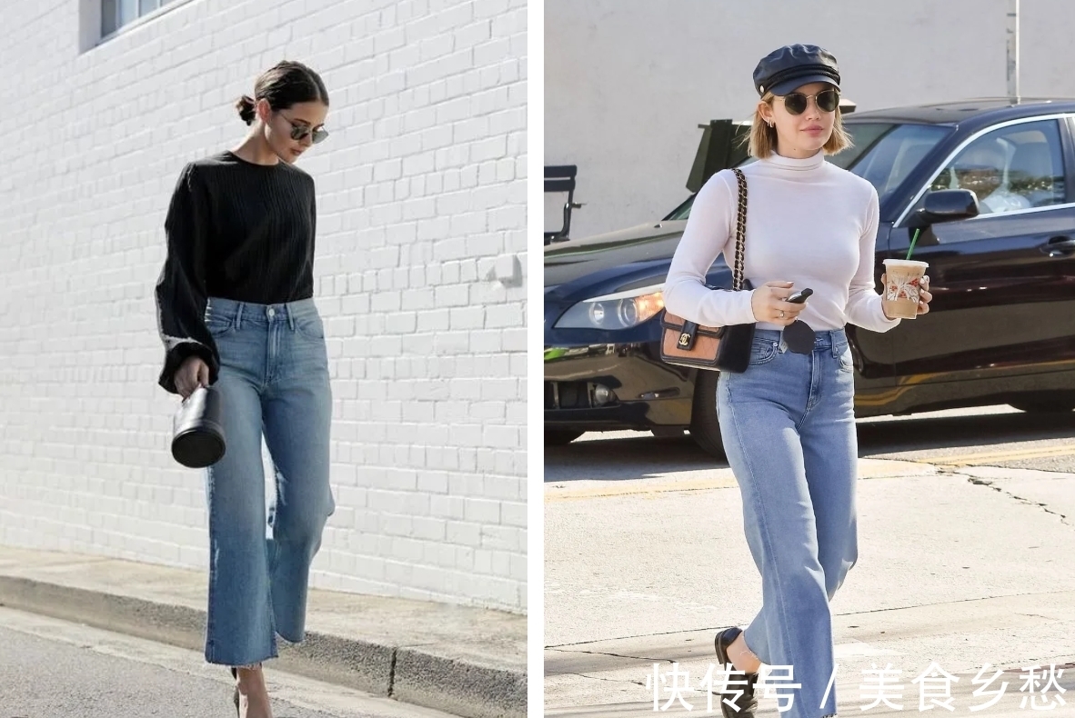 紧身裤 针织衫+高腰裤=开春的王炸组合,这么穿气质绝了!