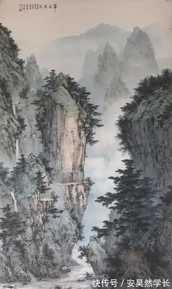 张大昕!海派|张大昕的山水画,以水取胜!