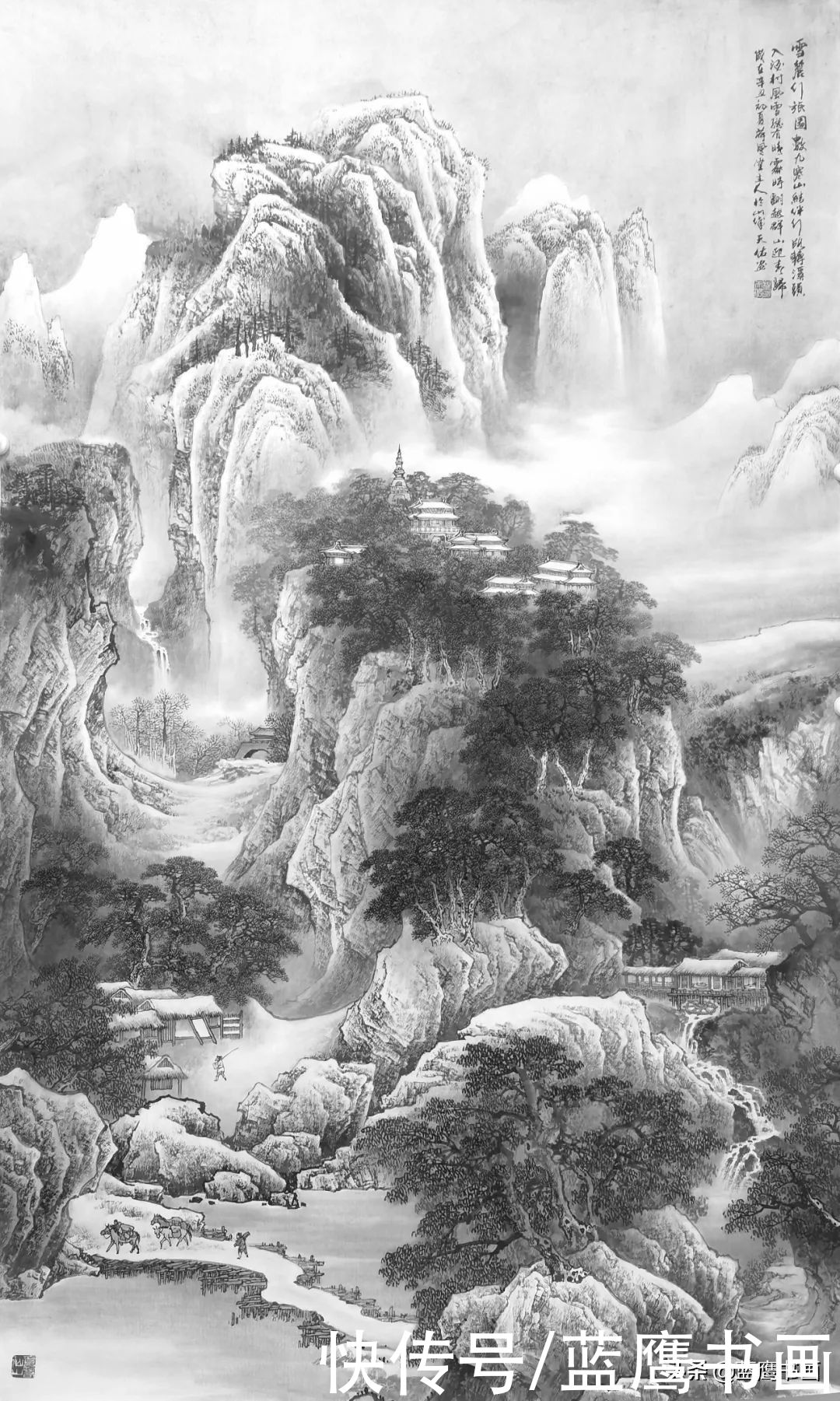 醉意|杨天佑仿古山水画与题诗欣赏：不负好时节，醉意踏歌行