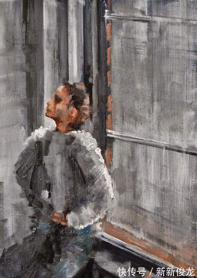 画家@她以生动、动感和现代的笔触,描绘画面