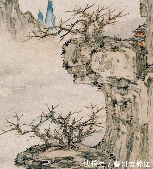 明代@明代画家眼中的秋天,盛茂烨绘《秋山寒林》