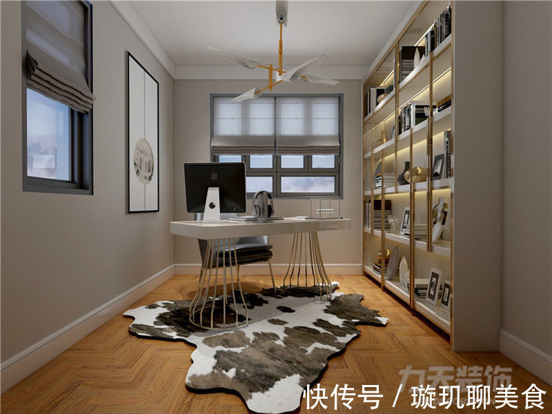 天津力天装饰|84平现代简约风格装修效果图!两室两厅户型,装完好大气!