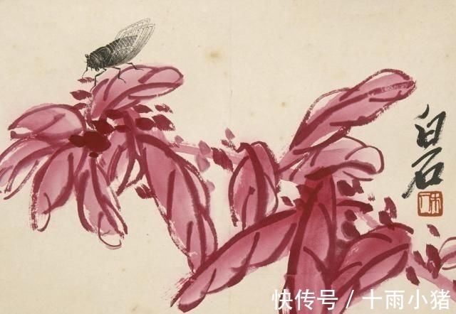 白石老人@齐白石画的小虫子,放大5倍以上欣赏,翅膀上的脉络真实细腻!