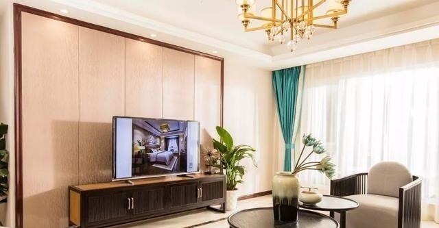 展示柜|新中式客厅电视墙，儒雅端庄，华丽大方！新中式客厅电视墙，儒雅端庄，华丽大方！