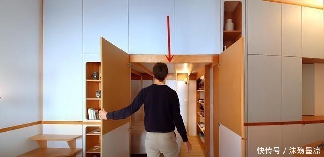 柜门|明明是一居室,打满墙柜子把2间卧室藏里面,30㎡要住一家4口!