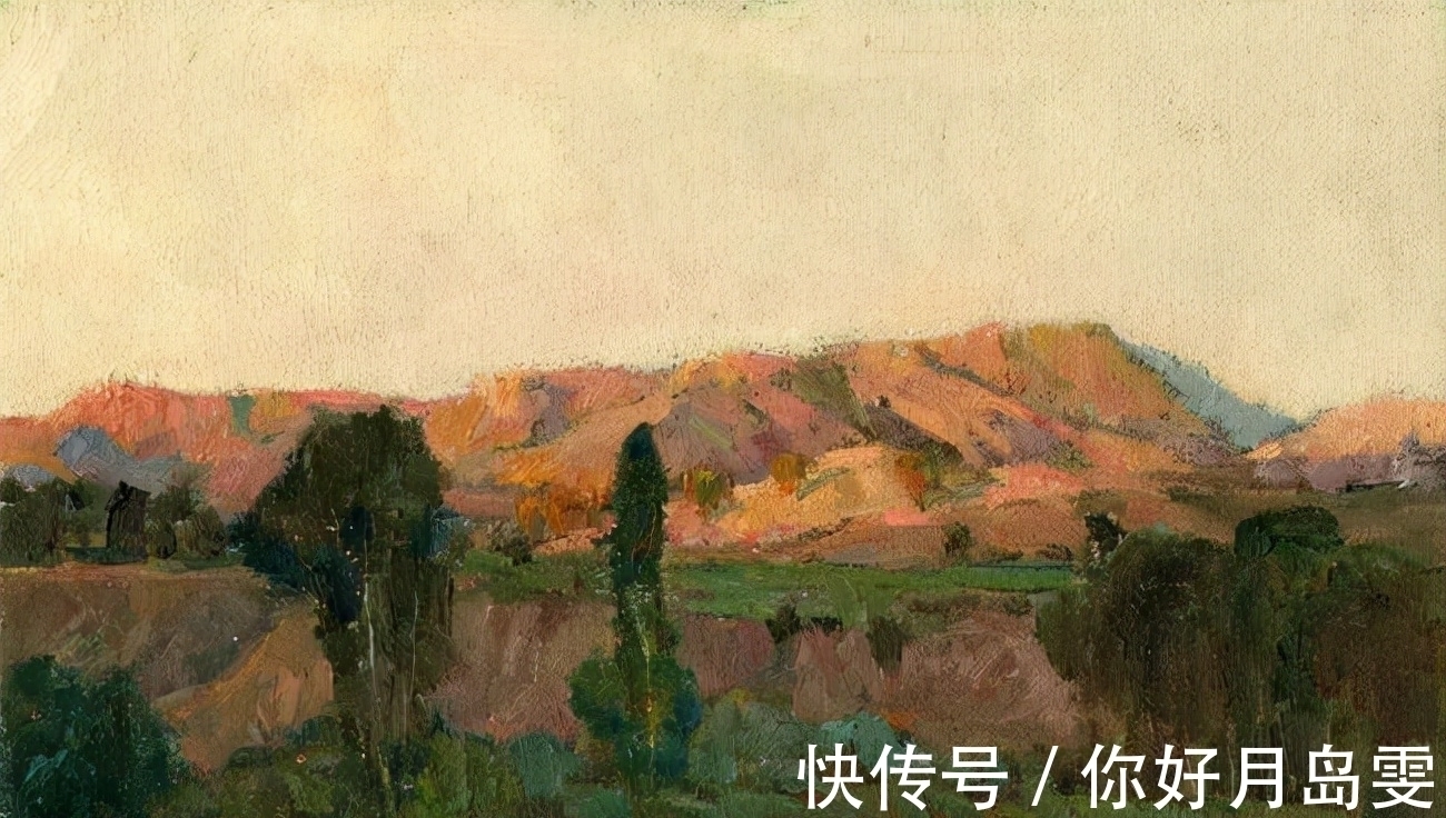 布面油画&著名油画家杨鸣山的风景写生作品，净化心灵！