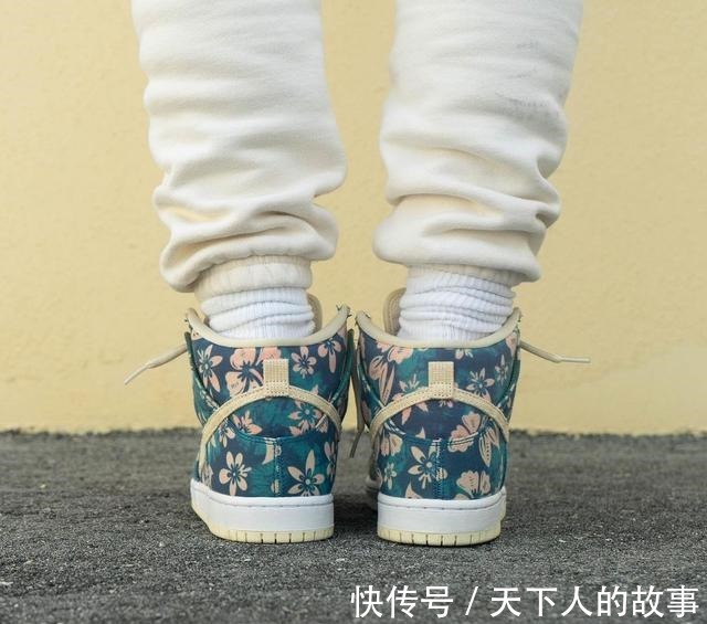 nike 骚气扎染!「夏威夷」Dunk SB Hi上脚首次释出!