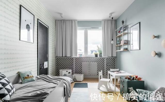 布艺沙发|108㎡现代简约风三室装修，用这样的木格栅做隔断，好美呀