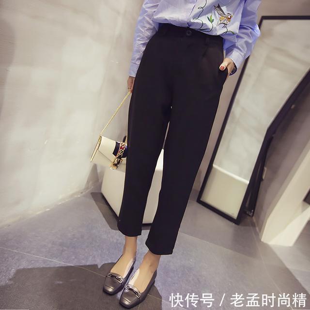 腿型 九分裤+休闲鞋,春季最实穿又时髦有型的组合,显瘦显高还减龄