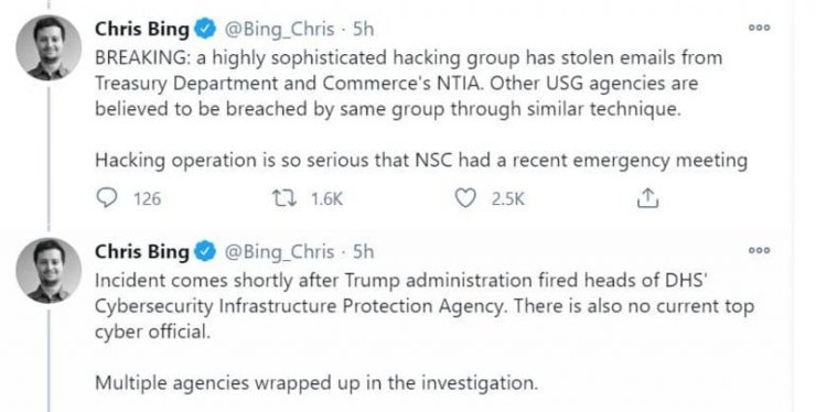 民族|战斗民族又来搞事情？美国财政部被黑客监视长达数月，CISA 和 FBI 展开调查，俄罗斯被美点名谴责