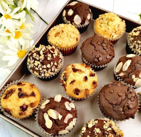  好吃|玛芬纸杯蛋糕 又名麦芬 做法简单又好吃 种类许多