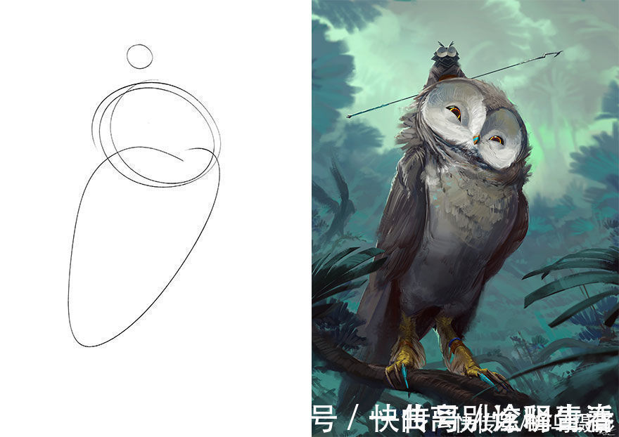 艺术家们@27个初稿与成品对比照,前后差距太大,网友:这是同一副画吗