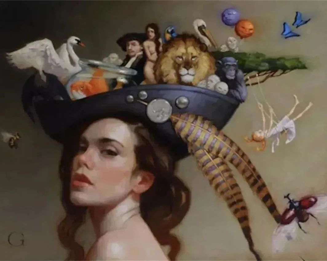 负空间&美国当代学院派画家大卫·格雷的作品,古朴之美,甚美