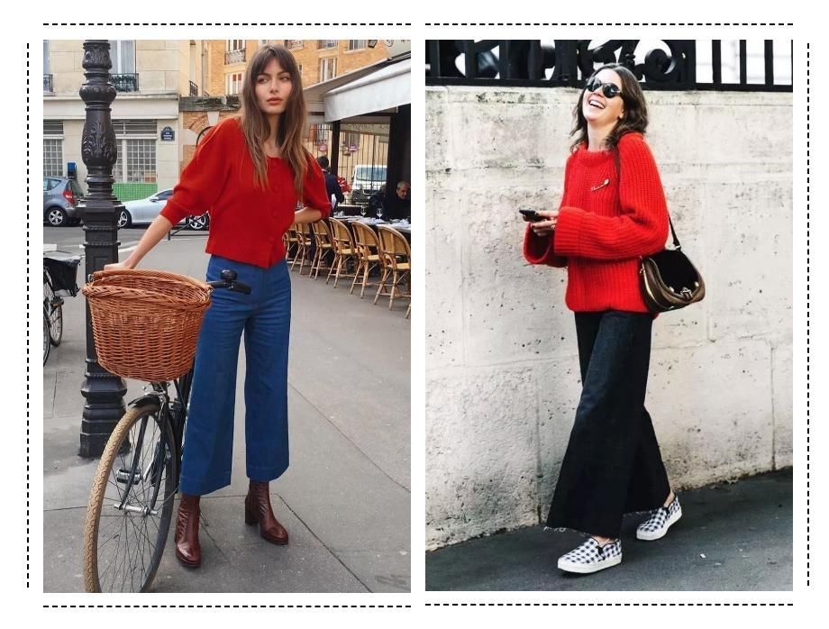 大毛衣+阔腿裤,才是秋冬最慵懒时髦的打开方式