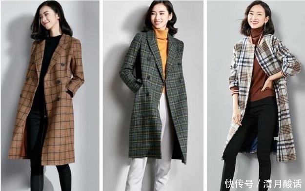 初冬|初冬优雅女人时尚穿搭,酒红色大衣配一条灰色围巾,高级显气质!