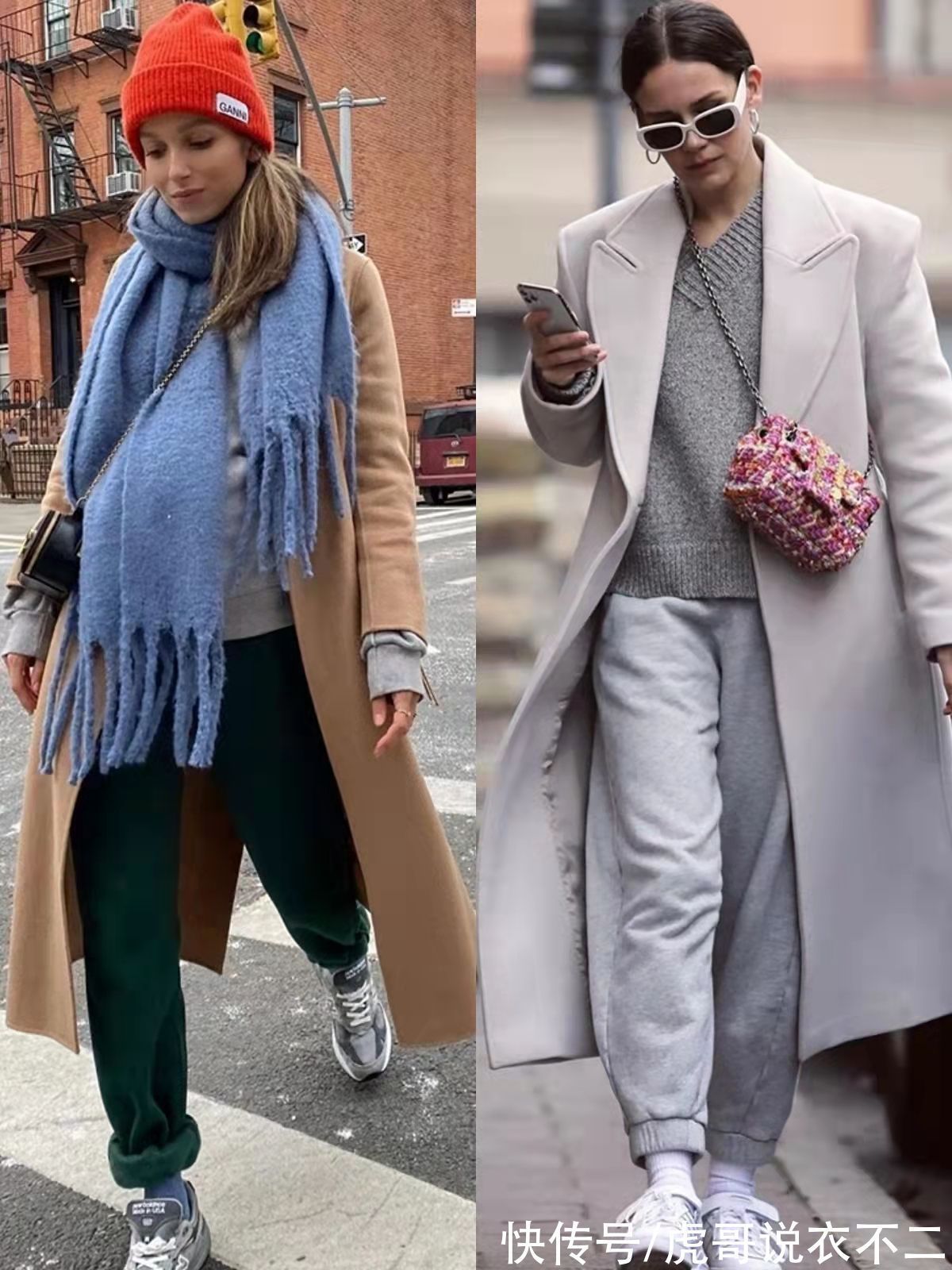 老爹 大衣+束脚裤,大衣+鲨鱼裤,才是今年冬季最时髦炸街的搭配组合