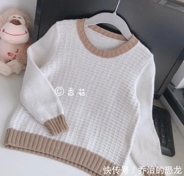 织毛衣超简小格子儿童羊绒打底毛衣(有编织图