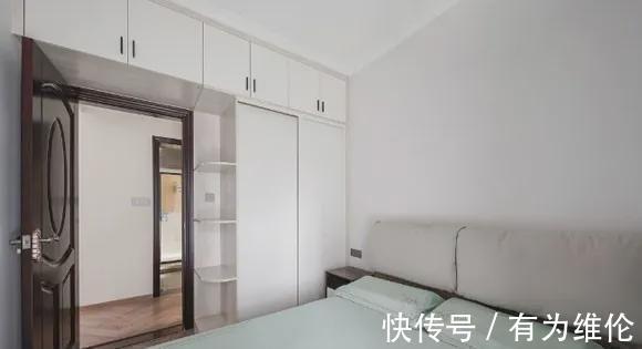 墙面|89㎡居然挤出了4间房,门头上都装满柜子,设计简洁却特别实用!