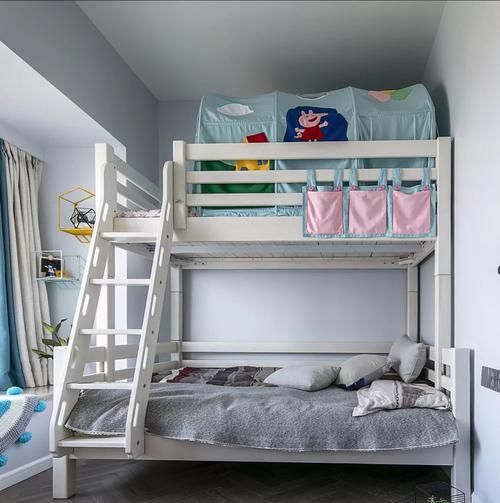 空间|孩子喜欢的双层高低床，不仅童趣满满，还是节省空间的能手！