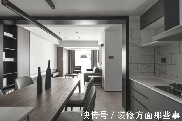 现代风|112平现代风三居室,木质餐椅让整个空间更加舒适