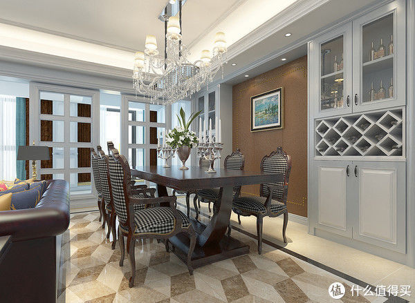 风格|180㎡四居室大平层,简欧风格有种低调的奢华感,让人感觉眼前一亮