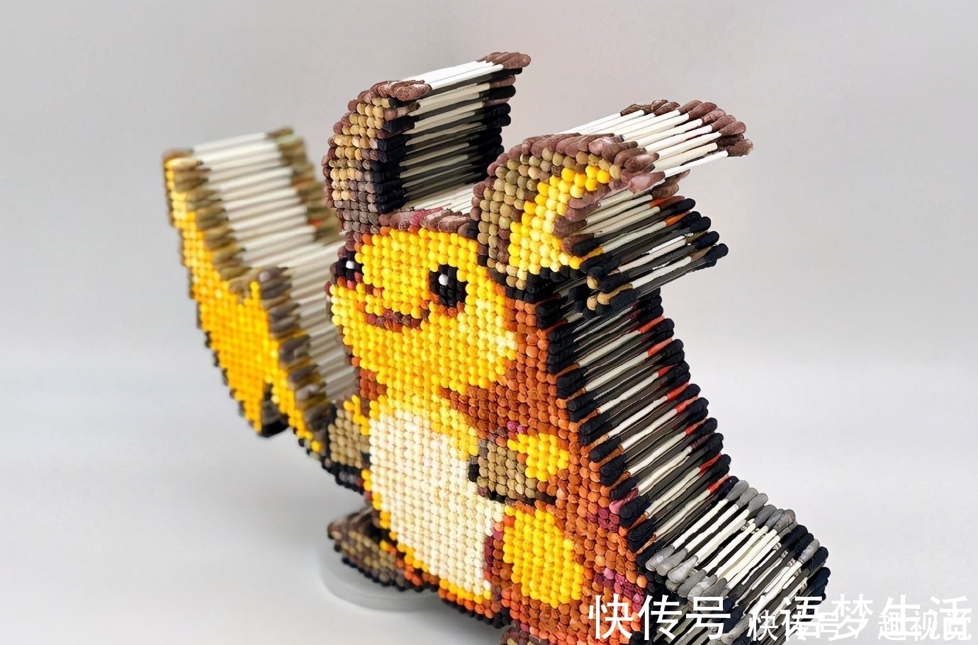 像素|用棉签画出《精灵宝可梦》,自带3D立体效果,完美还原童年像素风