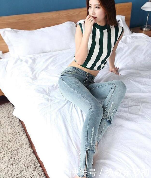 紧身牛仔裤 个性独特的牛仔裤美女,拥有迷人曲线,魅力十足!